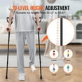 thumbnail image 2 of KFFKFF Adult Forearm Crutches, Adjustable 10-Level Height, Foldable Aluminum Support with Open Cuff & Anti-Slip Pad for Surgery Recovery, Leg Injuries, Disabled Use, 350LBS Capacity, 1 Pair, 2 of 9