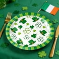 thumbnail image 6 of St. Patrick's Day Disposable Paper Plates, Clover-themed Party Plates for Birthday Celebrations, Baby Showers, and Festive Events, 10 Pieces, 6 of 6
