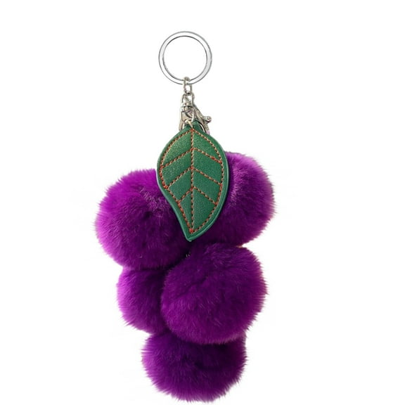 Cute Grape Backpack Ornament - Small Grape Key Chain Pendant for Accessory Lovers - Unique Fruit Pendant for Style