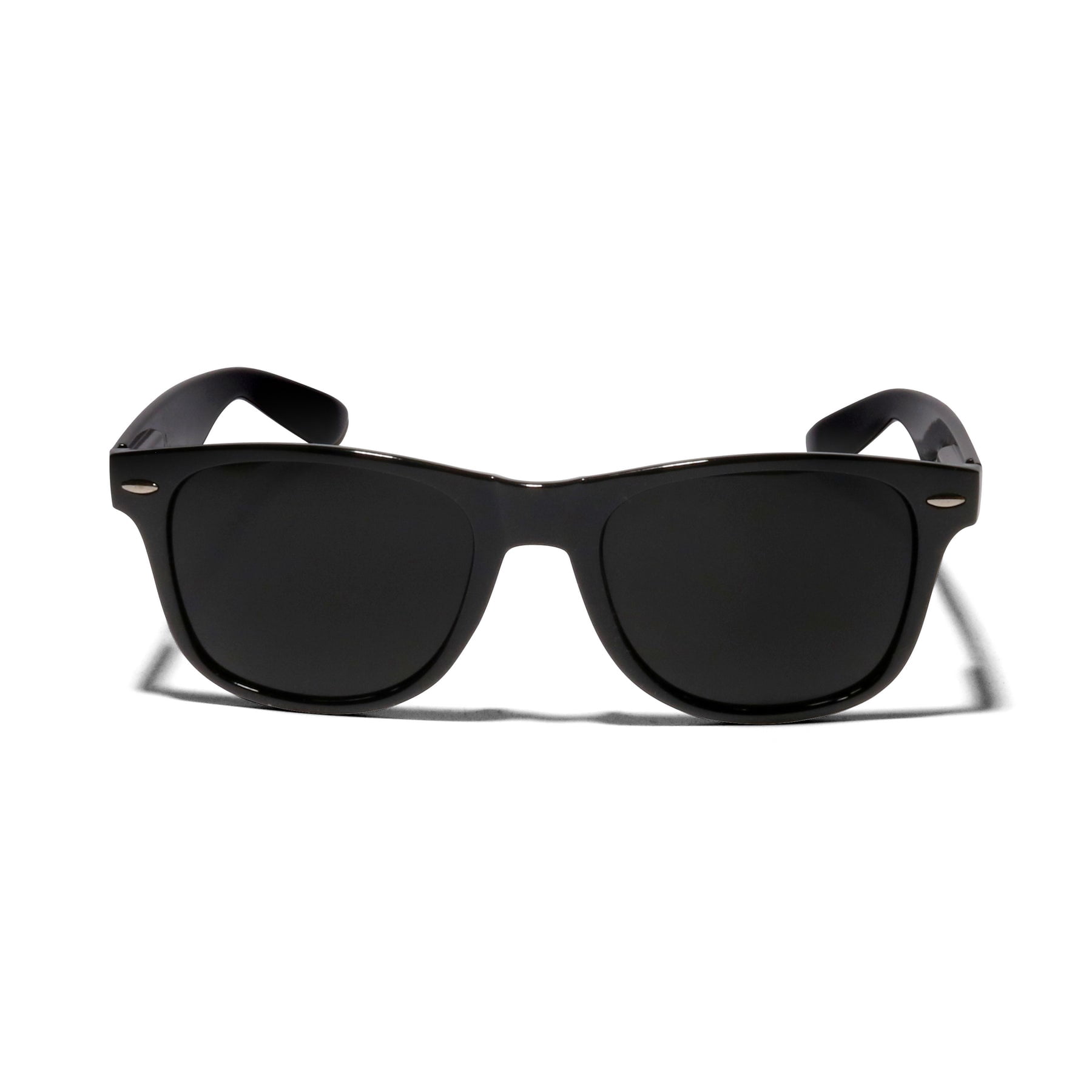 NICK Super Dark UV400 Sunglasses for Men & Women – Glossy Black Round Frame, Migraine & Light Sensitivity Relief, Polycarbonate Lightweight Design with Spring Hinges