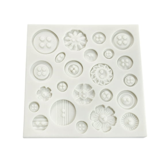 Agiferg DIY Creative Button Fondant Silicone Mold Chocolate Cake Decoration Baking Mold
