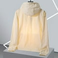 thumbnail image 4 of YLSDY Mens Lightweight Quick Dry Sun Protection Windbreaker Outdoor Athletic Waterproof Raincoat Hiking Cycling Jacket Beige M, 4 of 6