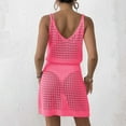 thumbnail image 5 of Summer Cover Ups for Women 2026 Crochet Hollow Out Knit Beach Bathing Suit Vacation Dresses, 5 of 6