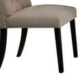 thumbnail image 6 of ACME Morland Linen Fabric Tufted Parson Dining Side Chair in Tan and Black, 6 of 6