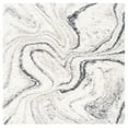 thumbnail image 5 of SAFAVIEH Fontana Danita Modern Shag Area Rug, Ivory/Grey, 8' x 8' Round, 5 of 7