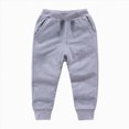 thumbnail image 2 of 2-3T Boys Sweatpants Children Fall Winter Elastic Waist Drawstring Straight Leg Open Bottom Joggers Casual Loose Athletic Pants Size 3-12T,Grey, 2 of 9