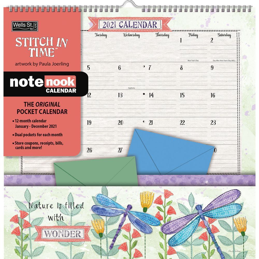 Stitch in Time Note Nook Pocket Wall Calendar by Paula Joerling