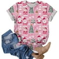 thumbnail image 4 of Kedxroy Christmas Shirts for Women Christmas Tree Graphic Printed T-Shirts Short Sleeve Holiday Tee Xmas Gift Tops(Pink,XXL), 4 of 6