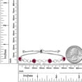 thumbnail image 2 of Gem Stone King 4.00 Ct Round Red Created Ruby 925 Sterling Silver Keren Hanan Women Adjustable Infinity Tennis Bracelet, 2 of 3