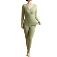 thumbnail image 4 of Kcodviy Women'S German Velvet Seamless Thermal Underwear Solid Color Slim Bottom Outer Wear Thick Warm Long Sleeves Top With Chest Pad Thermal Tops Women Thermal Underwear Top For Women 3Xl Tall Therm, 4 of 9
