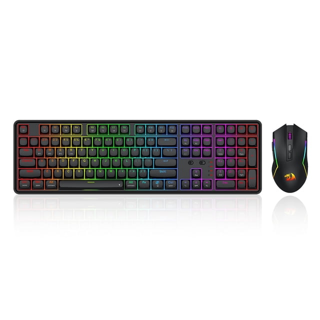 Combo de teclado y mouse gamer Redragon S163 RGB 8000 DPI