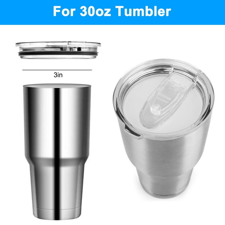 3 Replacement Lids for Stainless Steel Tumbler Travel Cup, Leak and Spill  resistant Lid for 30 OZ YETI Rambler or Others of Insulated Mugs With an  Inside Diameter of 3.7-3.74 Inches - Yahoo Shopping
