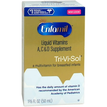 Enfamil Tri-Vi-Sol vitamines A, C et D Supplément gouttes 50 ml (pack de 3)