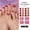 A, variant on YTTAL Red French Tip Toe Nail Strips, Heart Glitter Toenail Stickers, Self-Adhesive Pedicure Wraps with Nail File, Buy 2 Get 1 Free, Buy 4 Get 2 Free, Salon-Quality DIY Decals