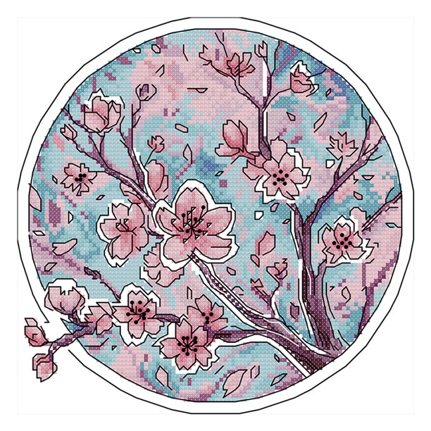 Hilo de Bordar Parcial Eco-algodón 14CT Estampado Sakura Punto de Cruz (HA055) FLhrweasw Nuevo