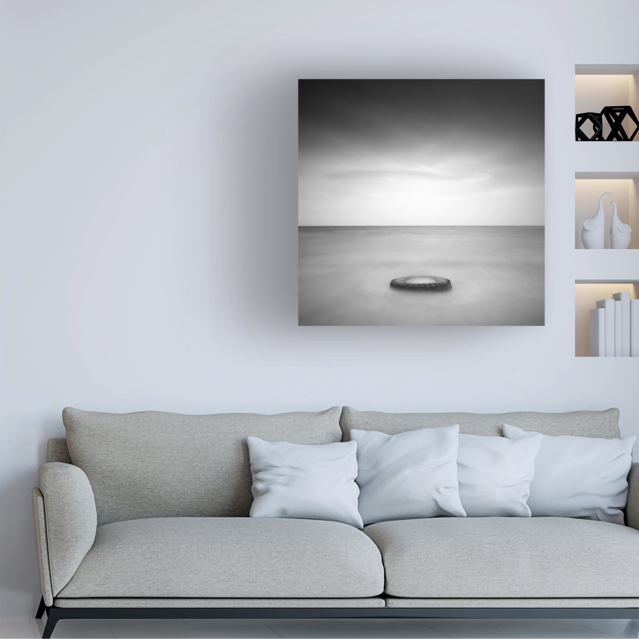 Canvas Wall Art - Catalin Baican '-O-' Wall Art for Living Room, Bedroom, or Office Décor by Trademark Fine Art - 35 x 35 Inches