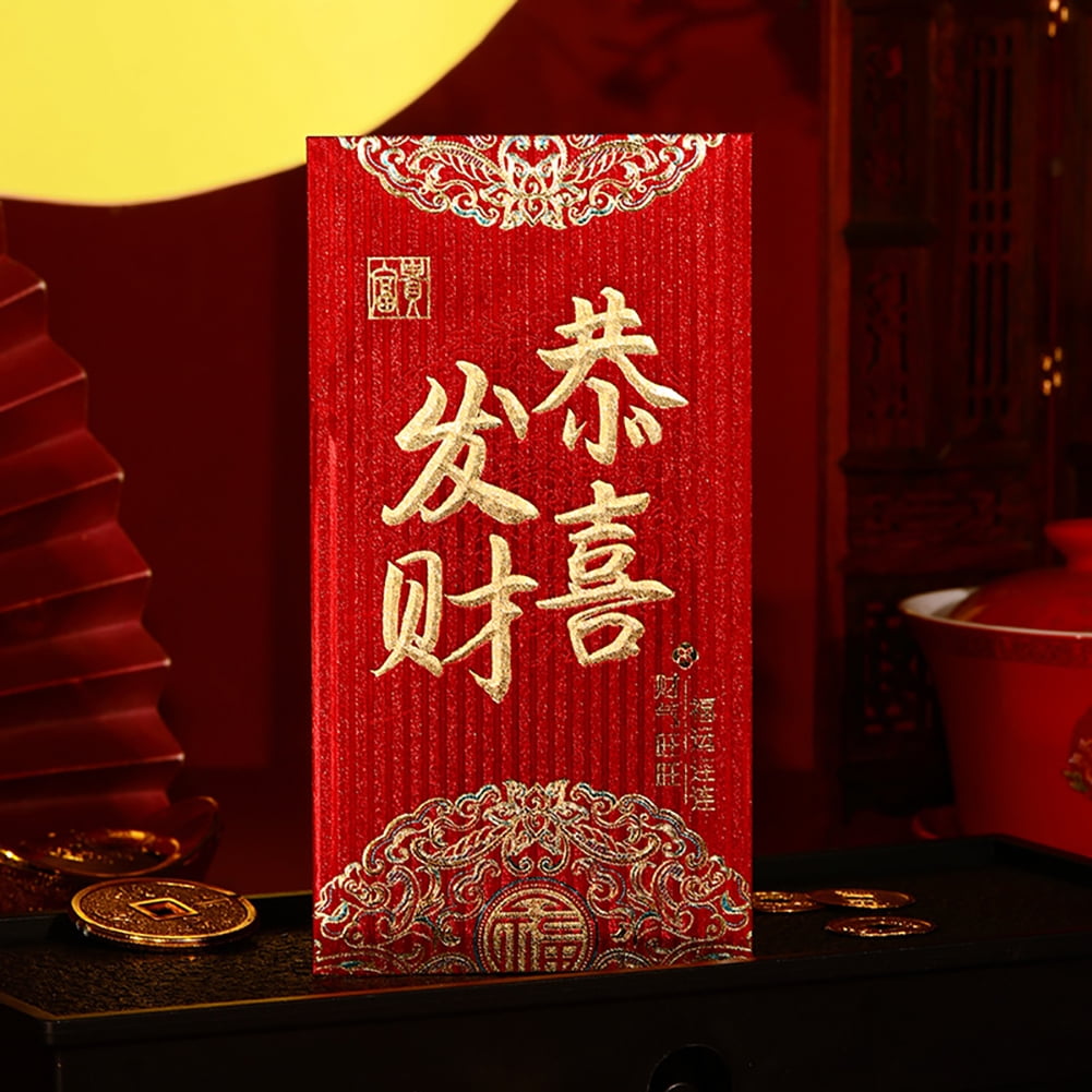 EastVita 6Pcs Chinese New Year Red Envelopes for Spring Festival