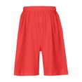 thumbnail image 5 of HAOTAGS Toddler Boys Girls Comfortable 2 Piece Short Sets Solid Color Short Sleeve T-shirt with Matching Shorts Set Red Size 9-10 Years, 5 of 9
