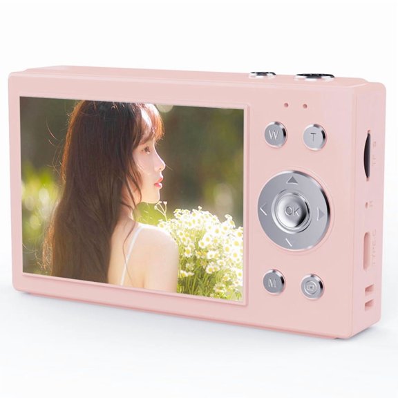 4K CCD Digital Camera 64MP Wifi Digital Video Camera 16X Digital Zoom with 2.8inch Screen for Beginner Pink