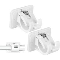 Self Adhesive Curtain Rod Brackets | Window Curtain Rod Holders,Self Adhesive Curtain Rod Bracket, No Drill Drapery Hooks Holder, Shower Rod Holders for Wall Adhesive