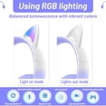 thumbnail image 5 of KERHAND Auriculares Bluetooth con cancelación de ruido para niños,Auriculares plegables para gatos con oreja con luz LED,Auriculares con orejas de gato para niños pequeños con micrófono/tarjeta TF,Aur, 5 of 5