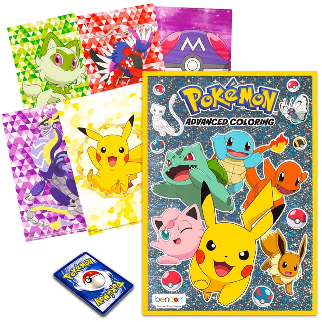 Set de libros para colorear Bendon Pokemon con libro avanzado y tarjetas
