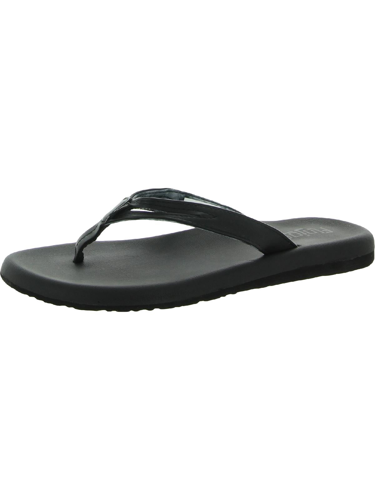 Flojos Womens Faux Leather Flip-Flop Thong Sandals - Walmart.com