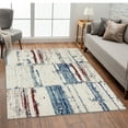 thumbnail image 3 of Luxe Weavers Modern Abstract Ivory Multi-Colored 5x7 Area Rug, Machine-Woven Carpet, 3 of 7