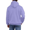 thumbnail image 4 of Quarter Zip Workout Hoodies for Men Regular Fit 1/4 Zip Pullover Workout Men Sweatshirt Long Sleeve Drawstring Hood Kangaroo Pocket Light Purple 3XL, 4 of 5