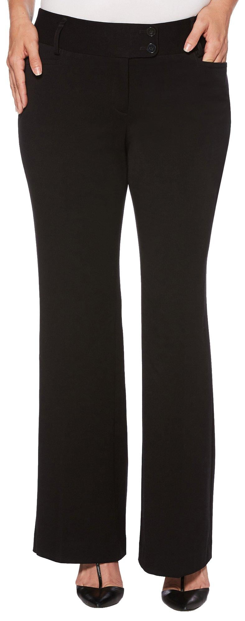 Rafaella - Rafaella Womens Curvy Fit Solid Pants - Walmart.com