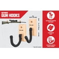 thumbnail image 3 of Allen Company Defender Hooks with Wooden Mounting Plaque, 2-Hooks Per Pack, Black, 3 of 13