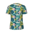 thumbnail image 5 of Wukai Tropical Floral Print Men's Short-Sleeved Mesh T-Shirt,Quick-Dry Short Sleeve Workout T-Shirt-5X-Large, 5 of 8