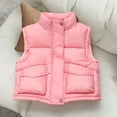 thumbnail image 4 of hotojiny Unisex Boys Girls Puffer Vest Stand Collar Sleeveless Quilted Vest Lightweight Warm down Jacket Winter Kid Clothes 3-13 Years, 4 of 5