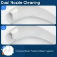 thumbnail image 3 of Ultra-Slim Bidet Toilet Seat Attachment, Dual Nozzle (Frontal and Rear Wash) Non-Electric Fresh Water Toilet Bidet with Adjustable Water Pressure, 3 of 6