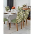 thumbnail image 5 of Chair Covers Set of 4, Sage Green Ethnic Style, Removable Stretchable Parsons Chair Slipcovers Protector for Dining Room, Retro Boho Floral, 5 of 6