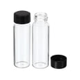 thumbnail image 1 of Botella de almacenamiento de reactivos de vidrio Uxcell de 15mL, redonda, con tapa de plástico de rosca, clara, 8 paquetes, 1 of 5