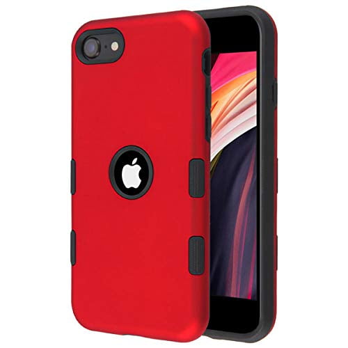 Kaleidio Case For Apple Iphone Se Tuff Subs Hybrid Slim Armor 2 Piece Shockproof Protector Cover Red Black Walmart Com