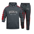 thumbnail image 4 of Gran oferta, chándal para hombre, conjunto de sudaderas con capucha informales con estampado de Brooklyn, traje deportivo para correr, ropa cálida para otoño e invierno, 4 of 4