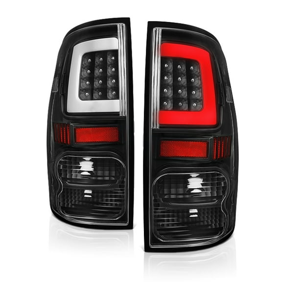 AKKON - For 07-13 Toyota Tundra Pickup Black Bezel C-Shape LED Tube Tail Brake Light Lamp Assembly