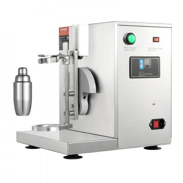 Machine à Milkshake, 120W Machine à Shaker Commerciale pour Thé au Lait, Mixeur à Tête Unique, Mixeur à Milkshake Réglable, avec Tasse en Acier Inoxydable de 750 ml, pour Magasin de Thé au Lait