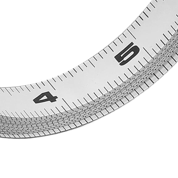 12FT Carbon Steel Tape Measure, Self Adhesive, Double Scale, Left,to,Right Reading