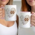 thumbnail image 3 of Customizaholic Memorial Dad Mug – A Piece Of My Heart Lives In Heaven Personalized Puzzle Heart Remembrance Coffee Mug, 3 of 5