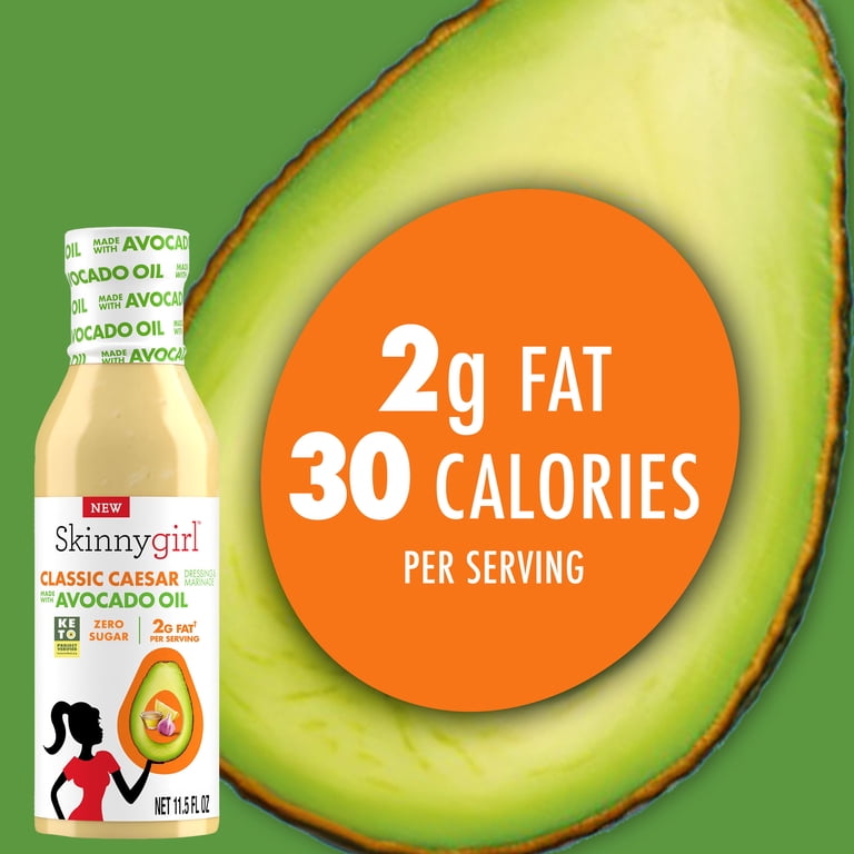 Skinnygirl Avocado Oil Classic Caesar Dressing, Gluten Free, Avocado Oil Based, 11.5 fl oz Skinnygirl Avocado Oil Classic Caesar Dressing, Gluten Free, Avocado Oil Based, 11.5 fl oz