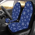 thumbnail image 2 of ABPHQTO Juego de 2 fundas para asientos de coche, copos de nieve navideños, protector universal para asientos delanteros de coche, apto para coche, SUV, sedán, camión, 2 of 3