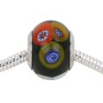 thumbnail image 4 of GlassOfVenice Murano Glass Sterling Silver Millefiori Mosaic Charm Bead, 4 of 7