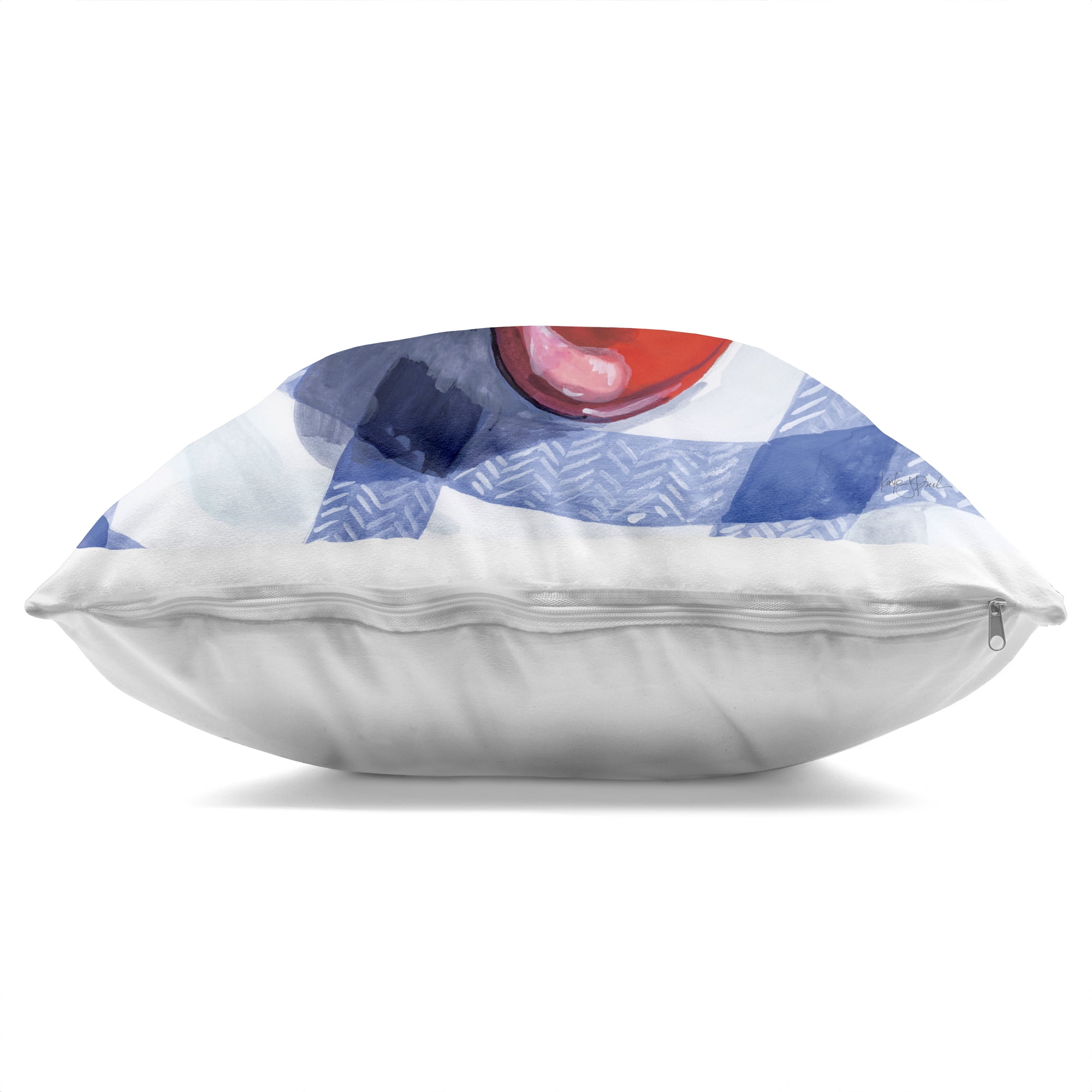 Stupell Industries Three Picnic Cherries on Gingham Decorative Printed Throw Pillow, design by Kate Jarvik Birch