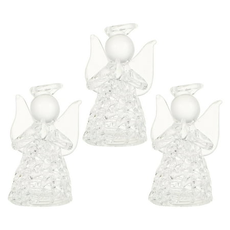 

Hemoton 3Pcs Mini Angel Ornament Exquisite Glass Angel Pendant Car Hanging Ornament
