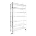 thumbnail image 3 of LoLado 7 Tier Wire Shelving Unit, 2450 LBS NSF Height Adjustable Metal Garage Storage Shelves with Wheels, Heavy Duty Storage Wire Rack Metal Shelves - Chrome, 3 of 9
