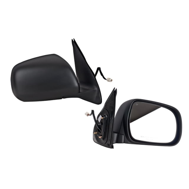 espejo tacoma 2005 a 2011 toyota der elect p/pintar 3 pines espejo retrovisor derecho eléctrico para pintar, carcasa negro mate vista frontal y posterior, arnés con conector de 3 pines y base de montaje visibles; compatible con versiones base, pre runner, SR5, TRD Sport y X-Runner; también suele usarse como repuesto en restauraciones de carrocería.