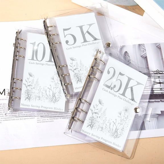 Monthly Envelopes Money Saving Challenge Binder for Financial Planning, Reusable Savings Binder with Cash Envelopes for Budgeting and Personal Finance Stationery Supplies